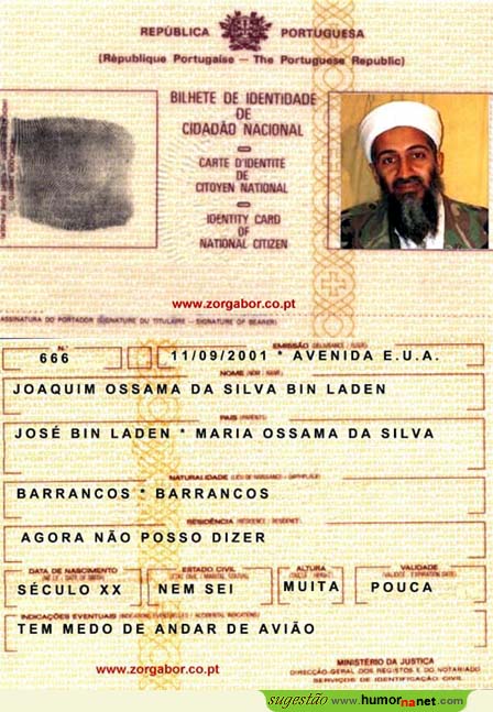 Bin Laden é português!