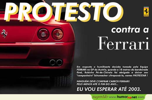 Protesto contra a Ferrari