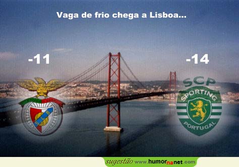 Vaga de frio chega a Lisboa...