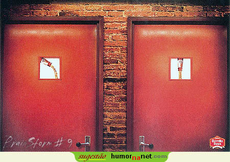 As indicações dos WC's (banheiros)