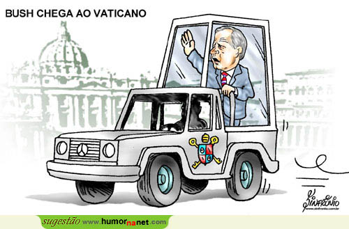 A chegada de Bush ao Vaticano