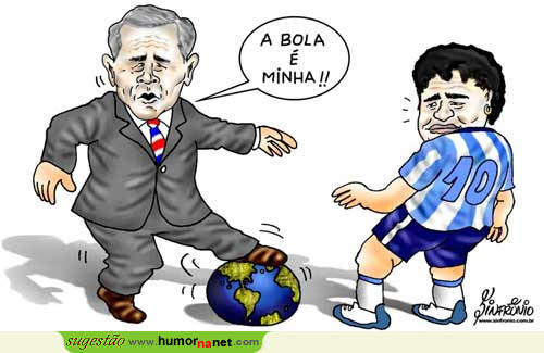Bush fala com Maradona na Argentina
