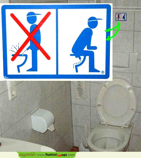 Homens, saibam como usar a sanita!