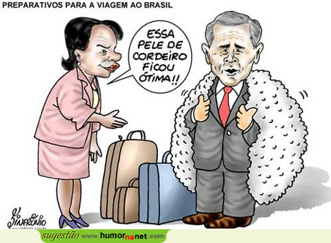 O agasalho que Bush levou ao Brasil