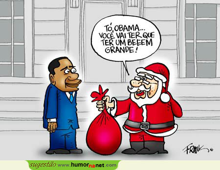 Pai Natal (bem) generoso com Obama
