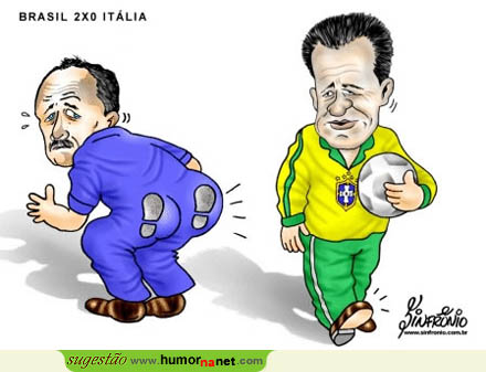 Brasil ganha Itália pela mão de Dunga e...