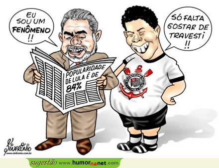 Lula e Ronaldo em amena cavaqueira