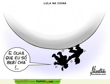 Lula na China com os pés no ar