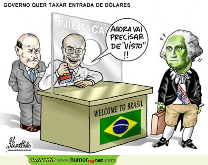 Dólar passa pela emigração ao entrar no Brasil