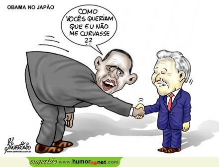 Obama é obrigado a curvar-se no Japão