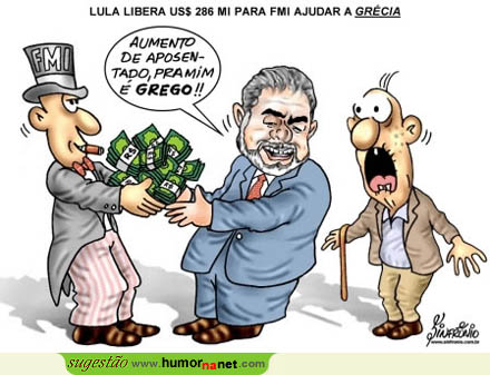 Lula ajuda a Grécia pela mão do FMI