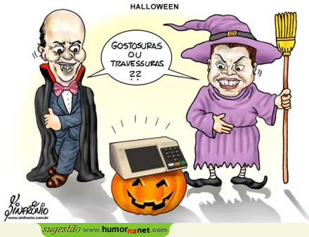 Halloween para Serra e Dilma