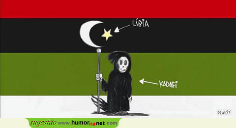 Significados: bandeira da Líbia e Kadahfi