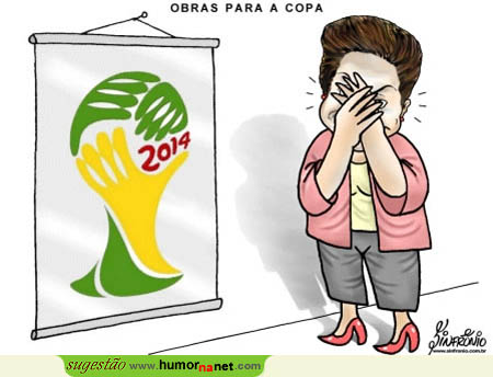 Dilma nem quer ver o andamento das obras para a Copa 2014