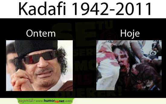 Kadhafi, ontem e hoje
