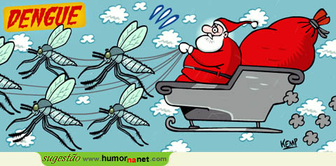 Pai Natal despede renas e contrata mosquitos