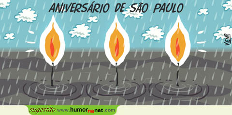 Calor e chuva no aniversário de S. Paulo