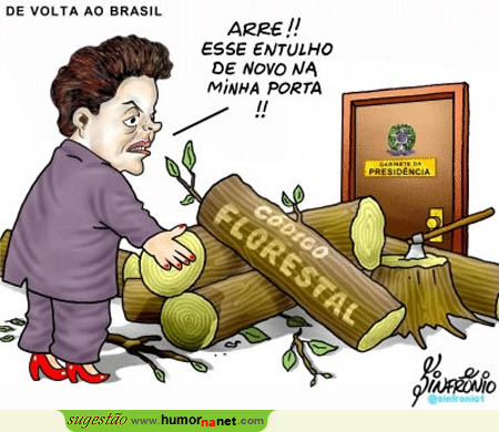 Dilma com lenha para se queimar