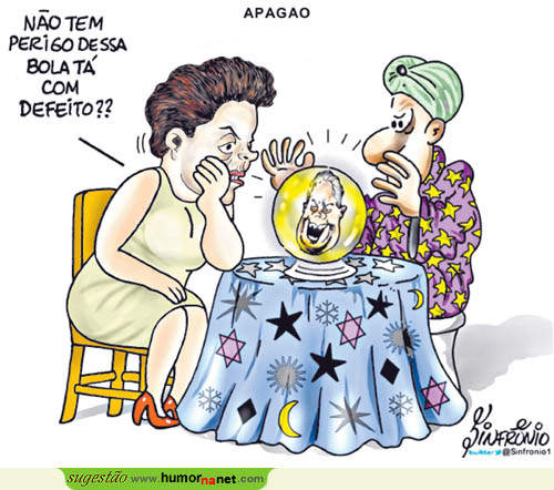 Dilma assusta-se com a bola de cristal