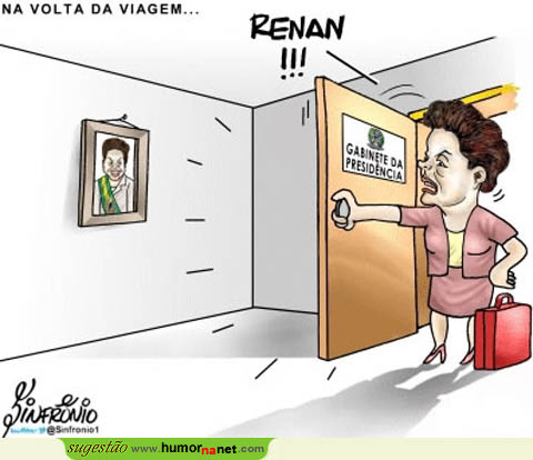Dilma chega a casa, mas não encontra Renan