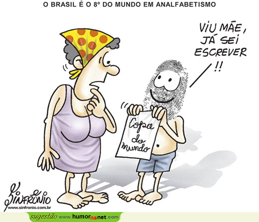 Brasil em 8º no analfabetismo