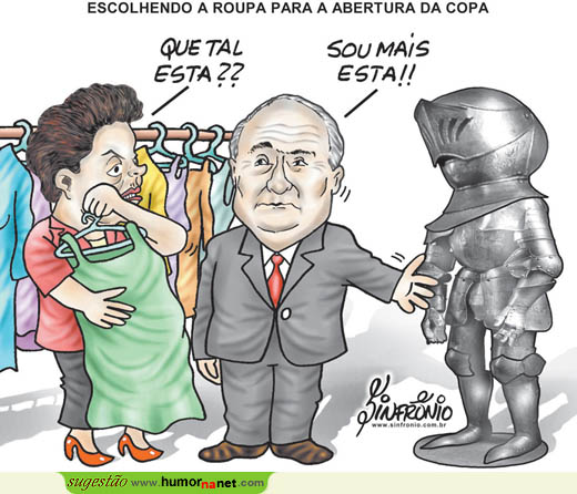 Dilma a escolhe a indumentária para a abertura da Copa 2014