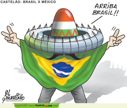 Brasil joga hoje com o México no Castelão (Ceará)