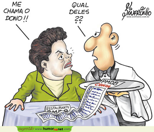 Dilma no restaurante do PMDB