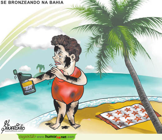Dilma bronzeia-se na Bahia