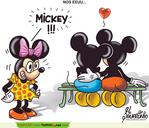 Rato Mickey é apanhado com outra