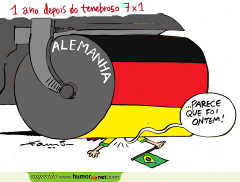 E fez um ano que o Brasil foi cilindrado pela Alemanha...