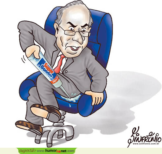 Eduardo Cunha agarrado à cadeira