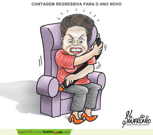 Dilma bem agarradinha à cadeira