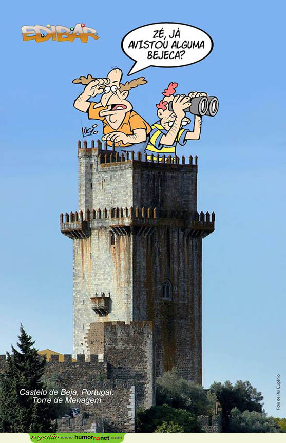 Edibar e Zé Manguaça avistam Beja da Torre de Menagem
