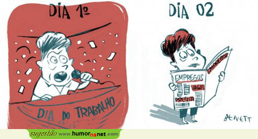 Dilma nos dias 1 e 2 de maio