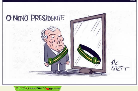 O novo presidente do Brasil e a sua faixa presidencial