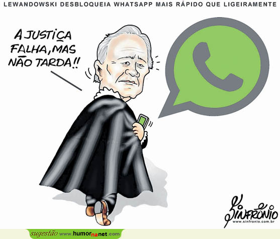 Lewandowski desbloqueia Whatsapp no Brasil