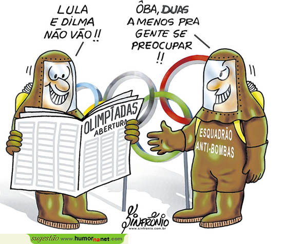 Lula e Dilma não estarão na cerimónia de abertura das Olimpíadas
