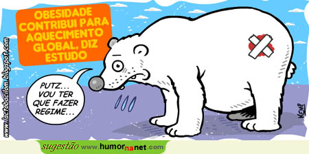 Urso Dildo preocupado com o aquecimento global