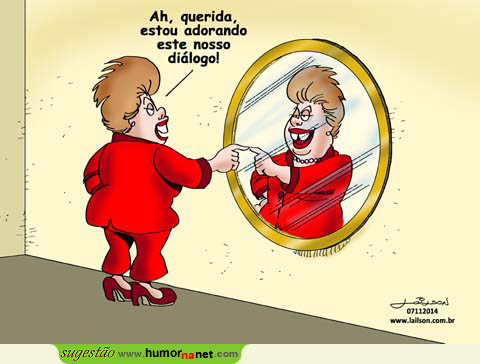 Dilma dialogando entusiasticamente