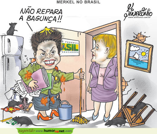 Merkel visita o Brasil