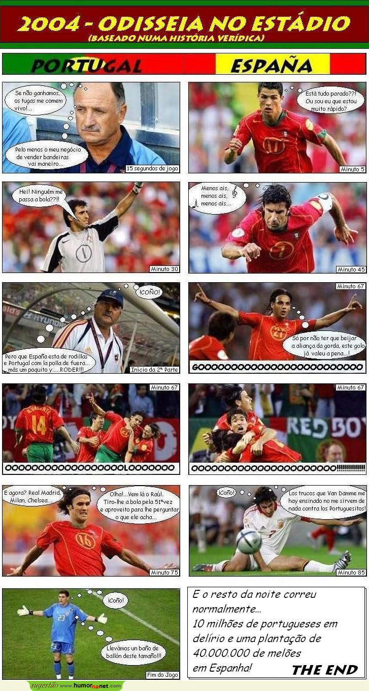 A história do jogo Espanha-Portugal