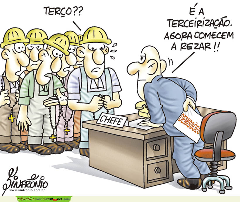 Funcionários no Brasil alarmados com a Terceirização