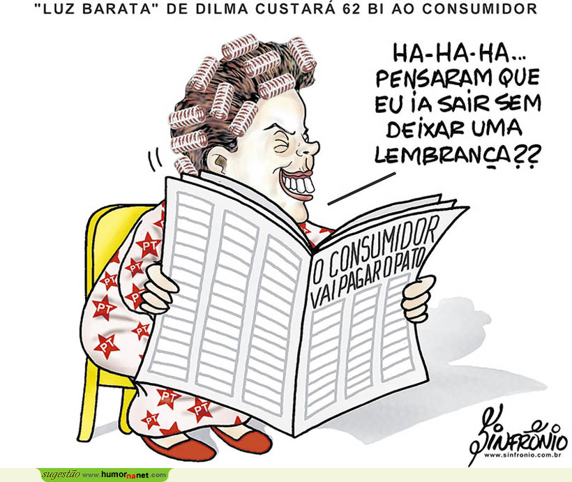 Dilma faz finta com a eletricidade