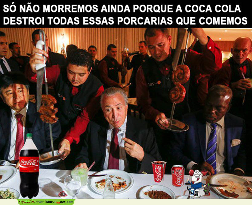 Demonstração e confiança de Michel Temer na carne brasileira