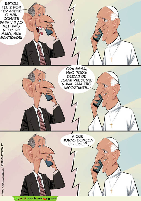 Marcelo ao telefone com o Papa Francisco