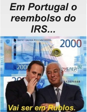 Em Portugal, o reembolso de IRS passa a ser em...